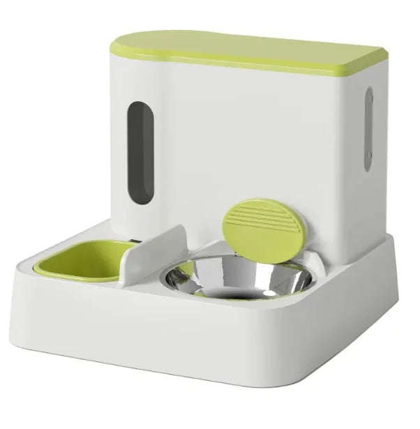 Automatischer Katzenfutter- und Wasserspender mit Doppelnapf-Design
