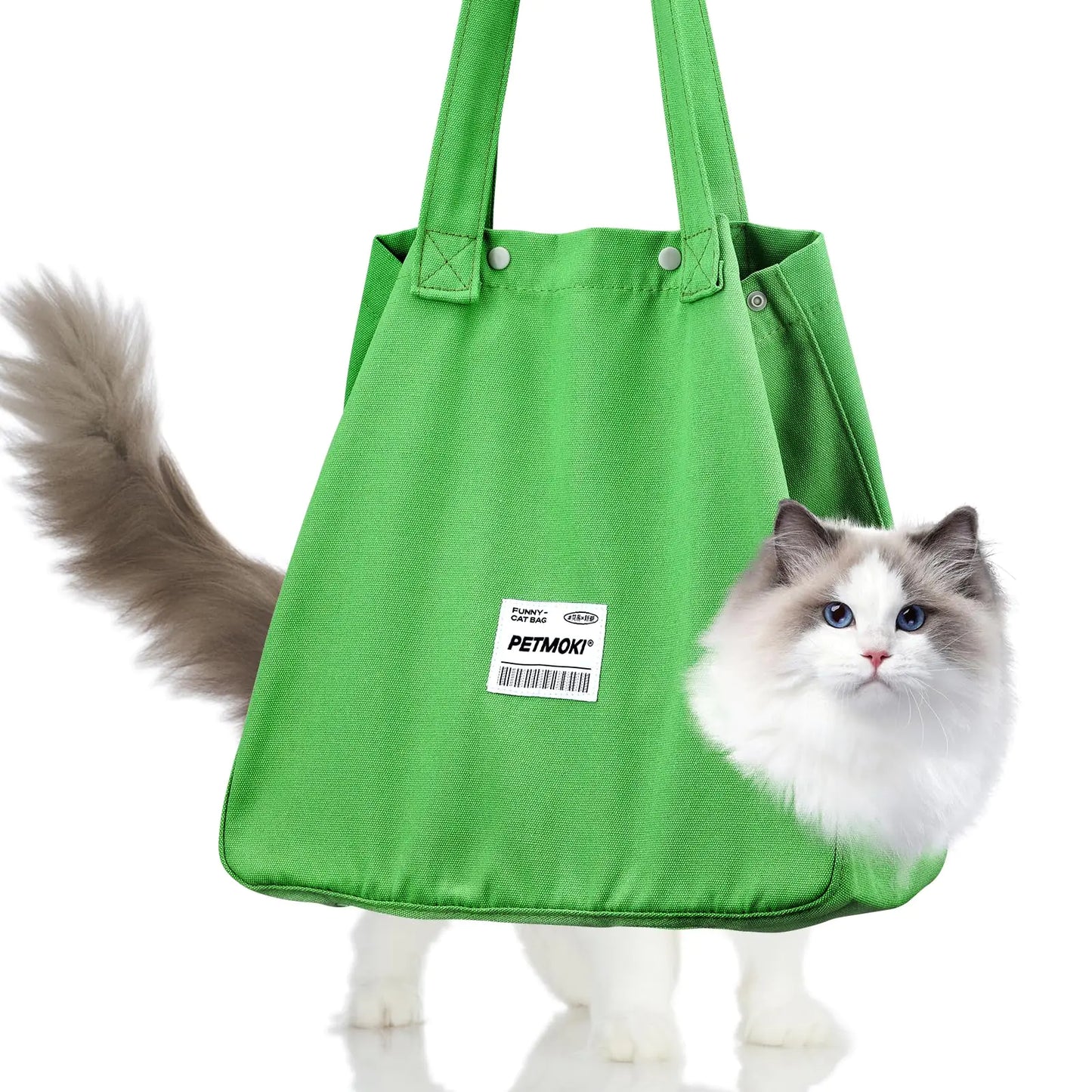 Weiche Katzen-Tragetasche für Krallenpflege & Nagelschneiden - Canvas Schultertasche bis 7,5kg