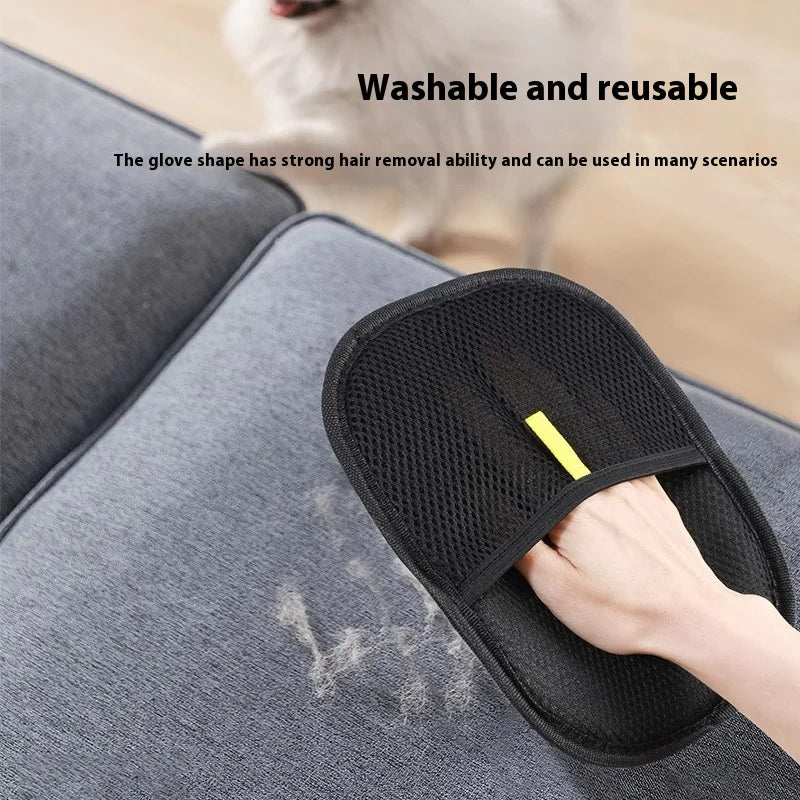 Tierhaarentfernungshandschuh – Doppelseitiger Entfilzungshandschuh für Hunde, Katzen und Kaninchen