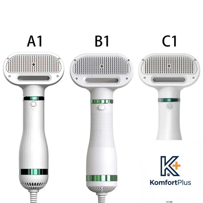 2-in-1 Pet Grooming Dryer and De-shedding Brush