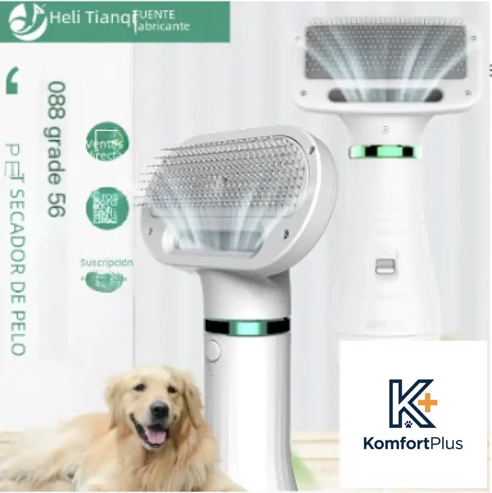 2-in-1 Pet Grooming Dryer and De-shedding Brush