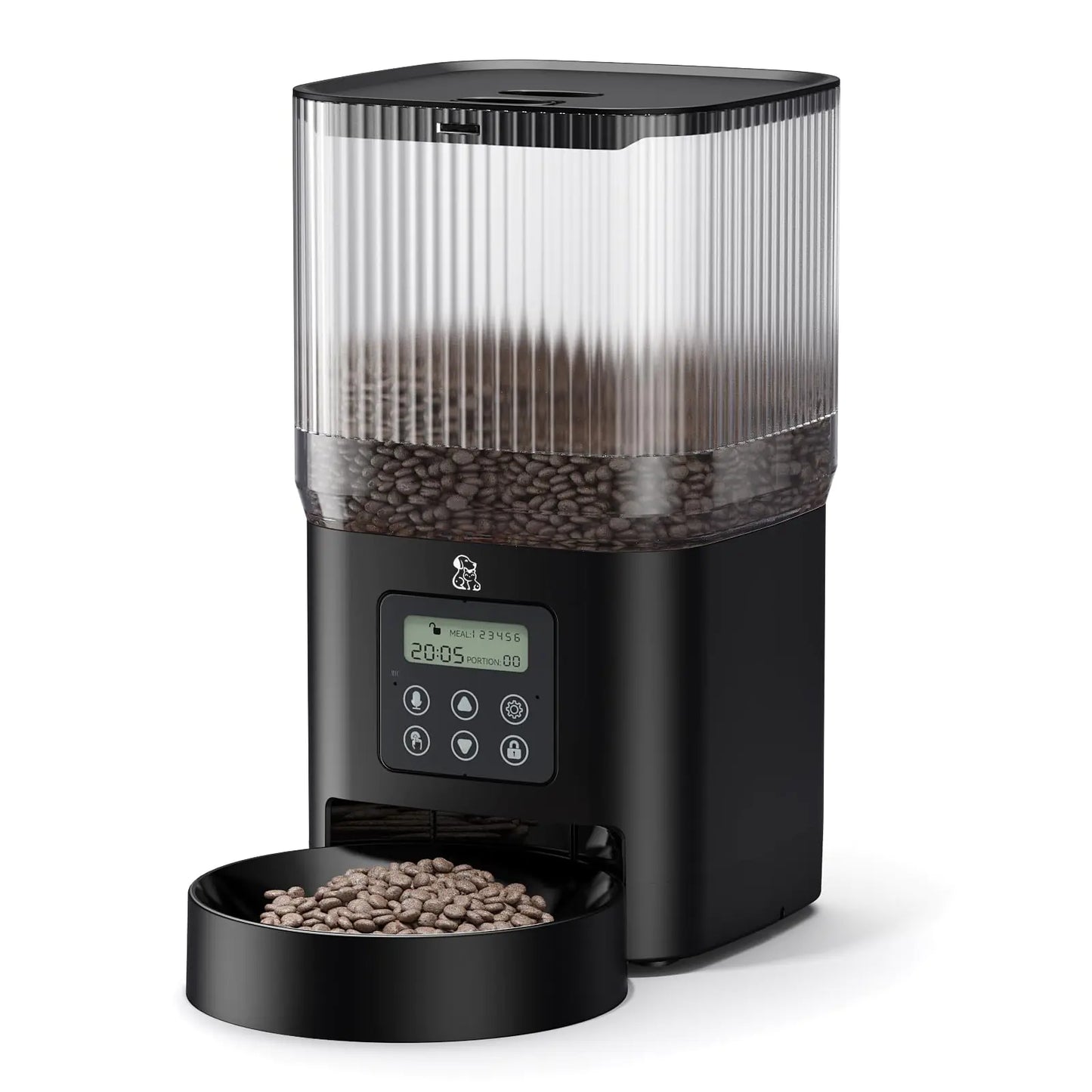 Olelica Automatic Cat Food DispenserAutomatic Dog Feeder 5L Programmable Control 1-6 Meals Per DayAutomatic Pet Feeder for Cats and Dogs10s Voice Recorder & Dual Power Supply