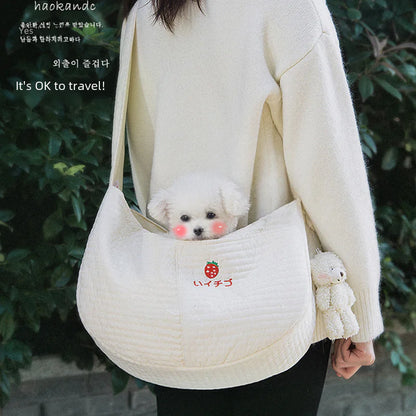 Portable Cat and Dog Backpack Canvas Pet Carrier