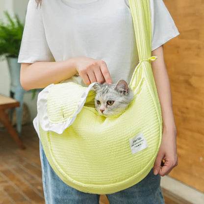 Portable Cat and Dog Backpack Canvas Pet Carrier