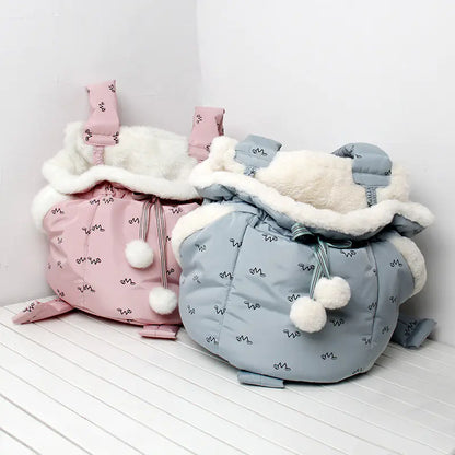 Winterlicher Haustier-Tragerucksack für Katzen und Hunde