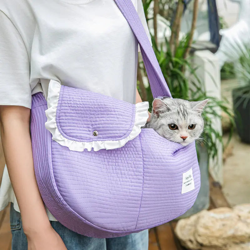 Portable Cat and Dog Backpack Canvas Pet Carrier