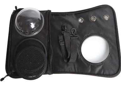 Faltbarer Katzenrucksack Atmungsaktiv - Leinen Haustierrucksack mit 3-Loch-Belüftung