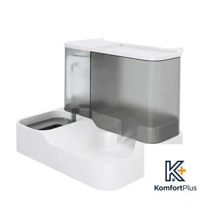 Automatic Cat Feeder and Water Dispenser for Pets Upgraded gentleman Gray [feeding + water feeding all-in-one machine]]