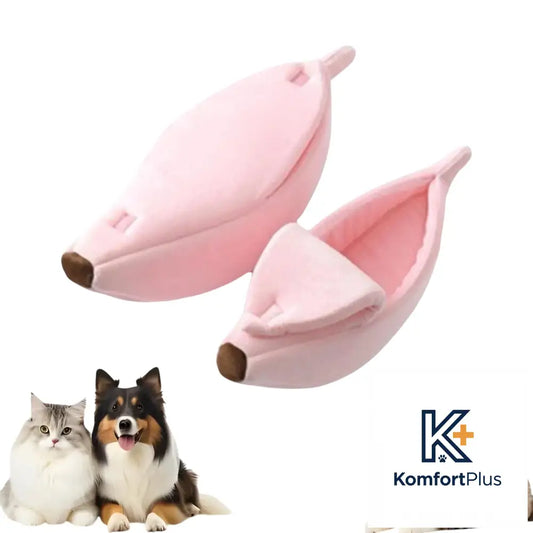 Banana Shaped Pet Bed Cute Soft Semi-Enclosed Sleeping Bag for Dog Cat Washable Winter Warm Deep Sleep Pet Kennel Pets