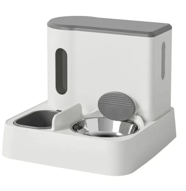 Automatischer Katzenfutter- und Wasserspender mit Doppelnapf-Design