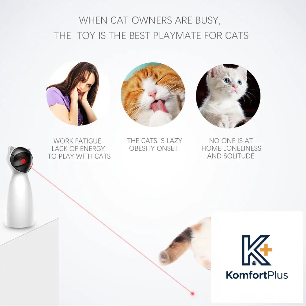 Bontop Cat Teaser Toy P01 Automatic Cat Play Device White