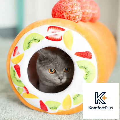 Cat and Dog Mat - Cake Roll Cat Bed 40CM / Yellow