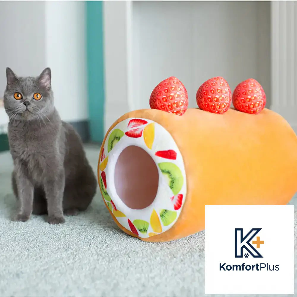 Cat and Dog Mat - Cake Roll Cat Bed 40CM / Yellow