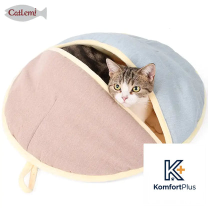 Cat Bed and Sleeping Bag with Dual Use Design