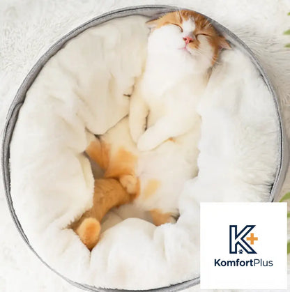 Cozy Pet Bed for Cats and Small Dogs in Winter Design