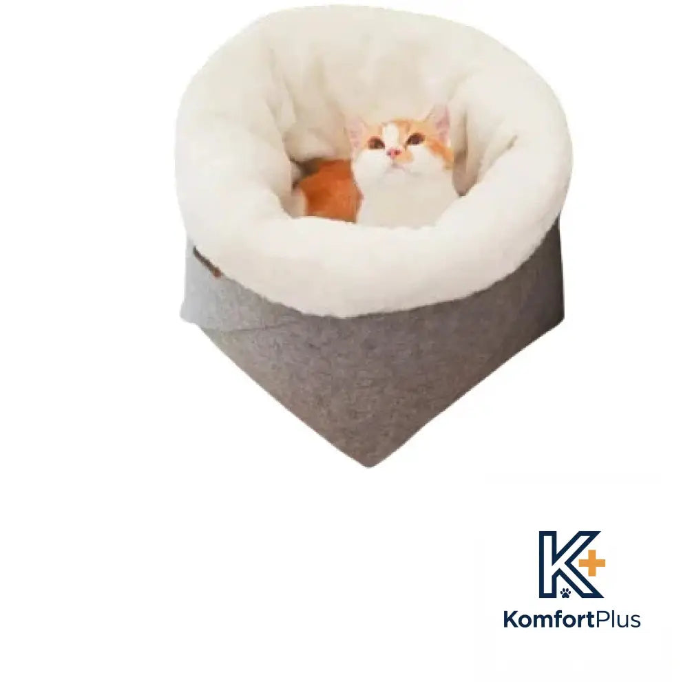 Cozy Pet Bed for Cats and Small Dogs in Winter Design S