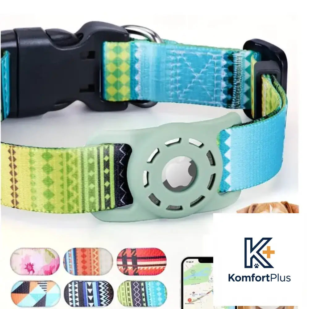 Digital Printing Collar for Apple Airtag - Pets Accessories Green / L-2.5x65CM