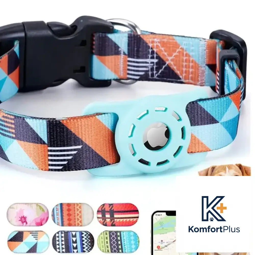 Digital Printing Collar for Apple Airtag - Pets Accessories Light green / M- 2x55CM