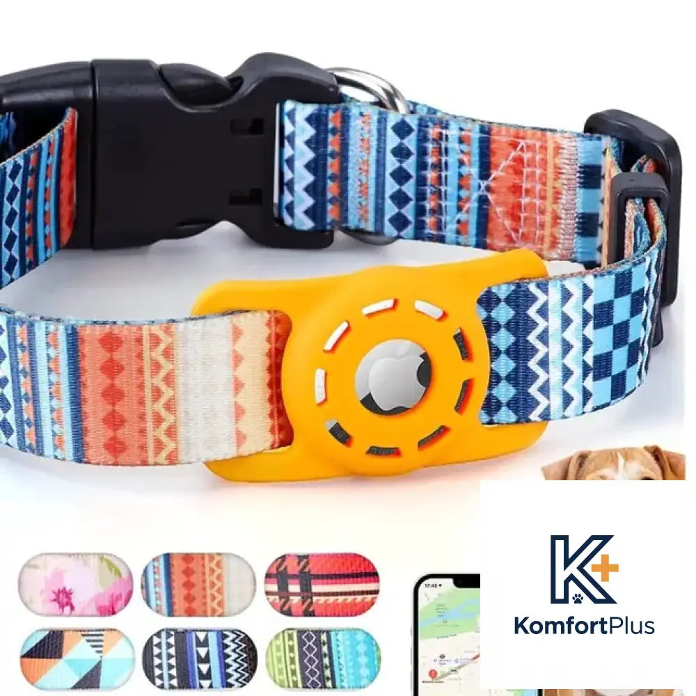 Digital Printing Collar for Apple Airtag - Pets Accessories Orange / S-1.5x40CM