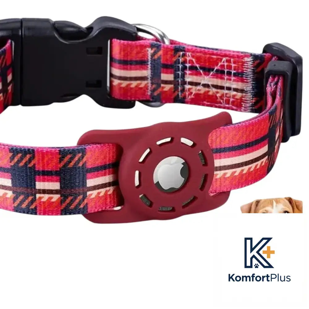 Digital Printing Collar for Apple Airtag - Pets Accessories Red / XS-1.5x30CM