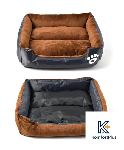 Factory Direct Soft Cotton Pet Bed with Paw Print Design