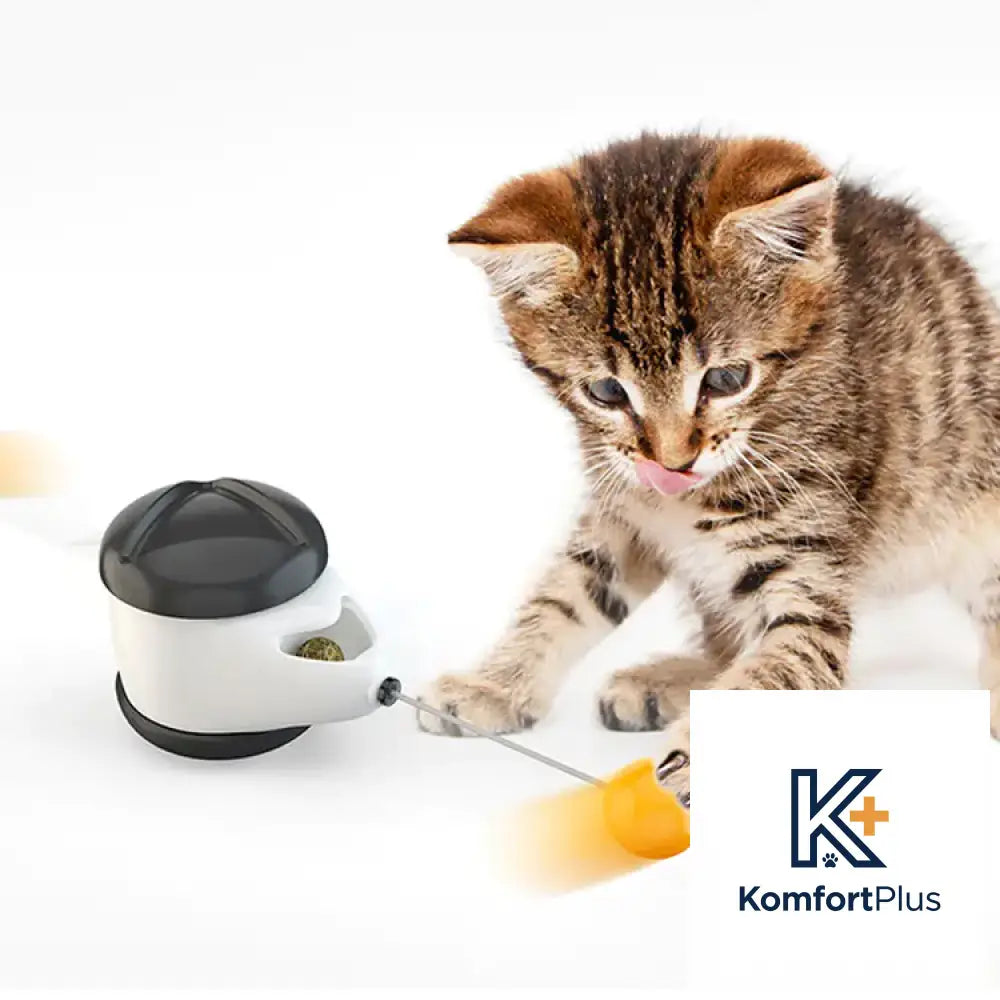 New Wobble Toy for Cats with Treat Dispenser White