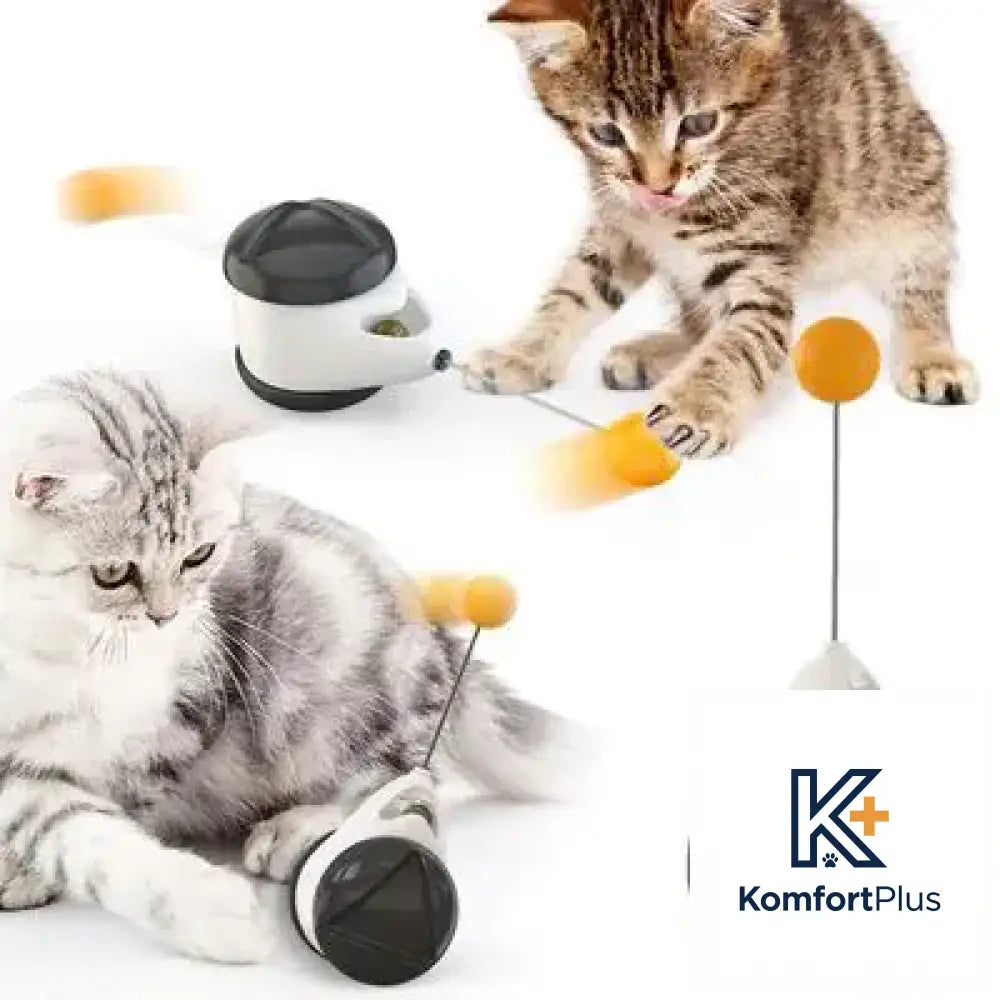 New Wobble Toy for Cats with Treat Dispenser White