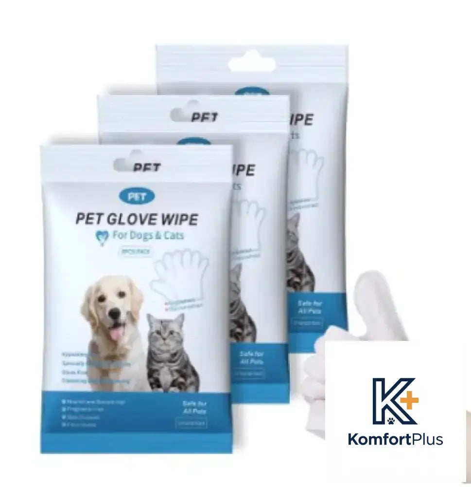 Pet Cleaning Gloves & Wipes Disposable Gloves / 3pcs