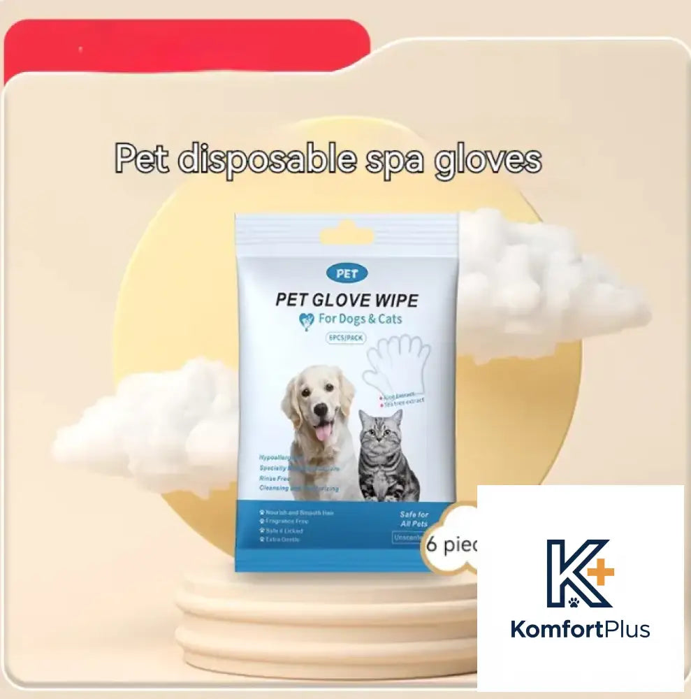 Pet Cleaning Gloves & Wipes Extra Thick Disposable Gloves