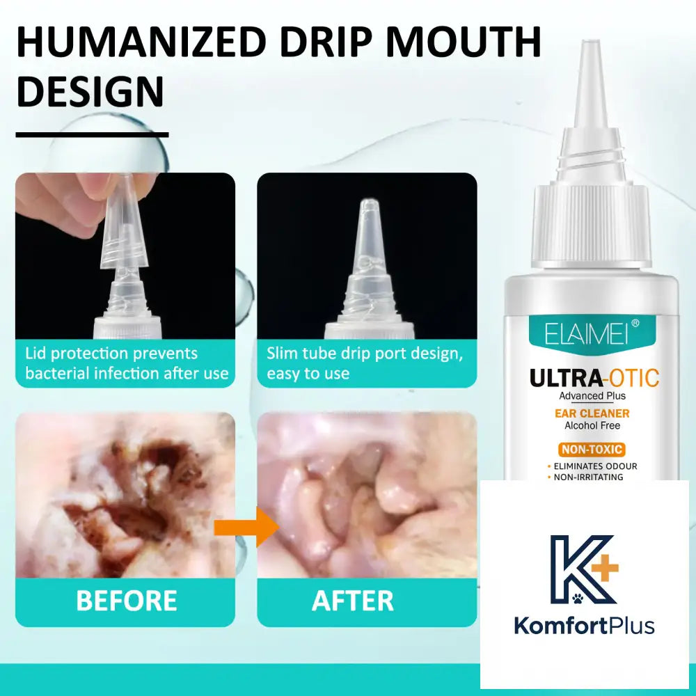 Pet Ear Cleaner 50ml ELAIMEI Pet ear cleaning liquid