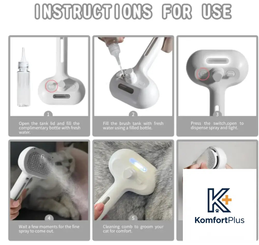 Pet Hair Spray Brush