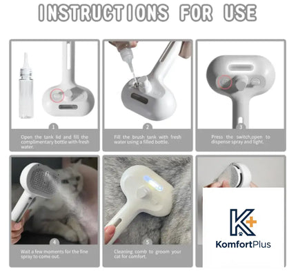 Pet Hair Spray Brush