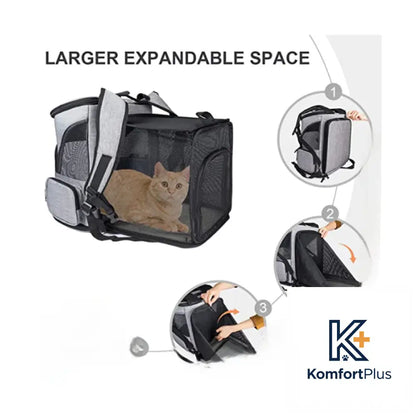 Portable Expandable Pet Backpack for Cats and Dogs