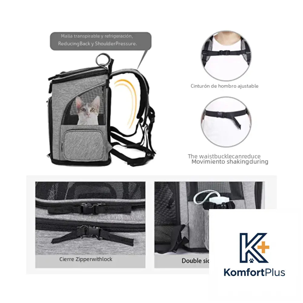 Portable Expandable Pet Backpack for Cats and Dogs