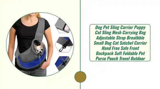 Dog Pet Sling Carrier Puppy Cat Sling Mesh Carrying Bag Adjustable Strap Breathble Small Dog Cat Satchel Carrier Hand Free Safe Front Backpack Soft Foldable Pet Purse Pouch Travel Outdoor by@Outfy