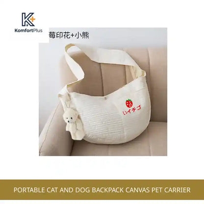 Portable Cat and Dog Backpack Canvas Pet Carrier by@Outfy
