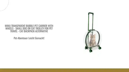 MiMu Transparent Bubble Pet Carrier with Wheels - Small Dog or Cat Trolley for Pet Travel - Cat Backpack Alternative by@Outfy
