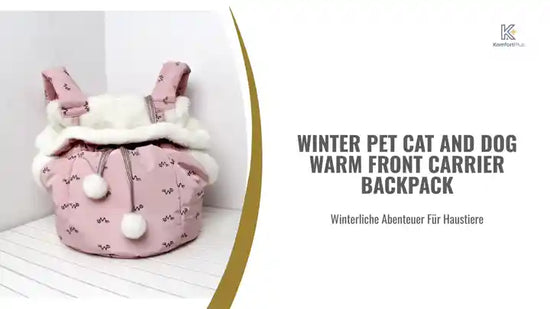 Winter Pet Cat and Dog Warm Front Carrier Backpack by@Outfy