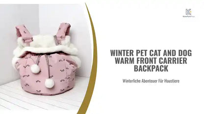 Winter Pet Cat and Dog Warm Front Carrier Backpack by@Outfy