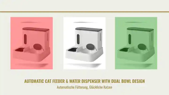Automatic Cat Feeder &amp; Water Dispenser with Dual Bowl Design by@Outfy