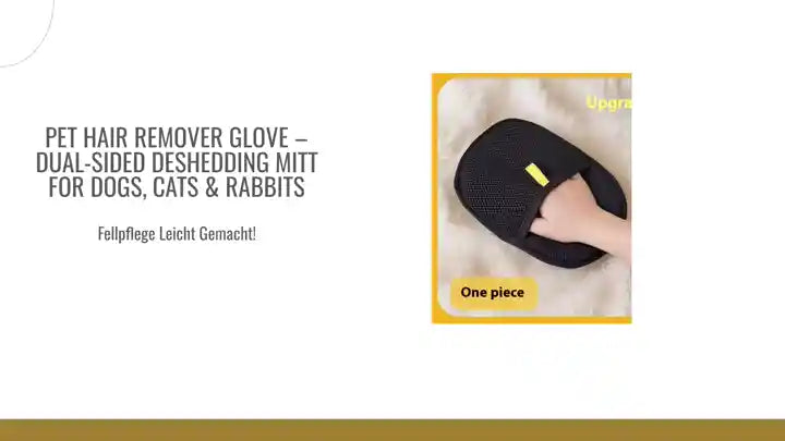 Pet Hair Remover Glove &ndash; Dual-Sided Deshedding Mitt for Dogs, Cats &amp; Rabbits by@Outfy