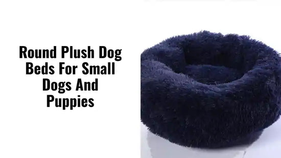 Round Plush Dog Beds for Small Dogs and Puppies by@Outfy