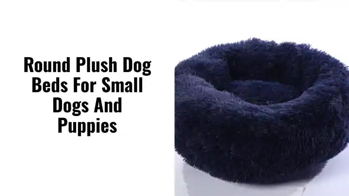 Round Plush Dog Beds for Small Dogs and Puppies by@Outfy