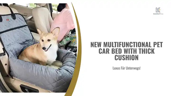 New Multifunctional Pet Car Bed with Thick Cushion by@Outfy
