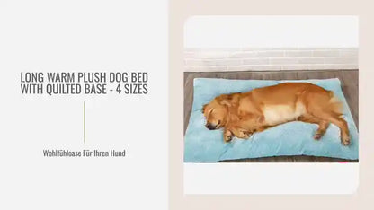 Long Warm Plush Dog Bed with Quilted Base - 4 Sizes by@Outfy