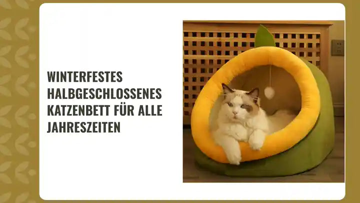 Winterfestes Halbgeschlossenes Katzenbett f&uuml;r Alle Jahreszeiten by@Outfy