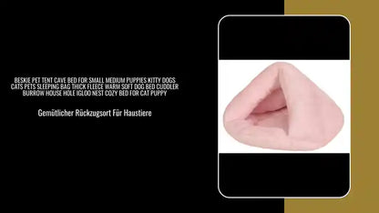 Beskie Pet Tent Cave Bed for Small Medium Puppies Kitty Dogs Cats Pets Sleeping Bag Thick Fleece Warm Soft Dog Bed Cuddler Burrow House Hole Igloo Nest Cozy Bed for Cat Puppy by@Outfy