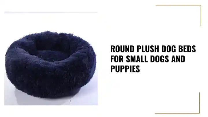 Round Plush Dog Beds for Small Dogs and Puppies by@Outfy