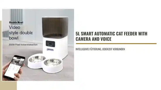 5L Smart Automatic Cat Feeder with Camera and Voice by@Outfy