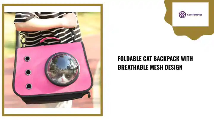 Foldable Cat Backpack with Breathable Mesh Design by@Outfy